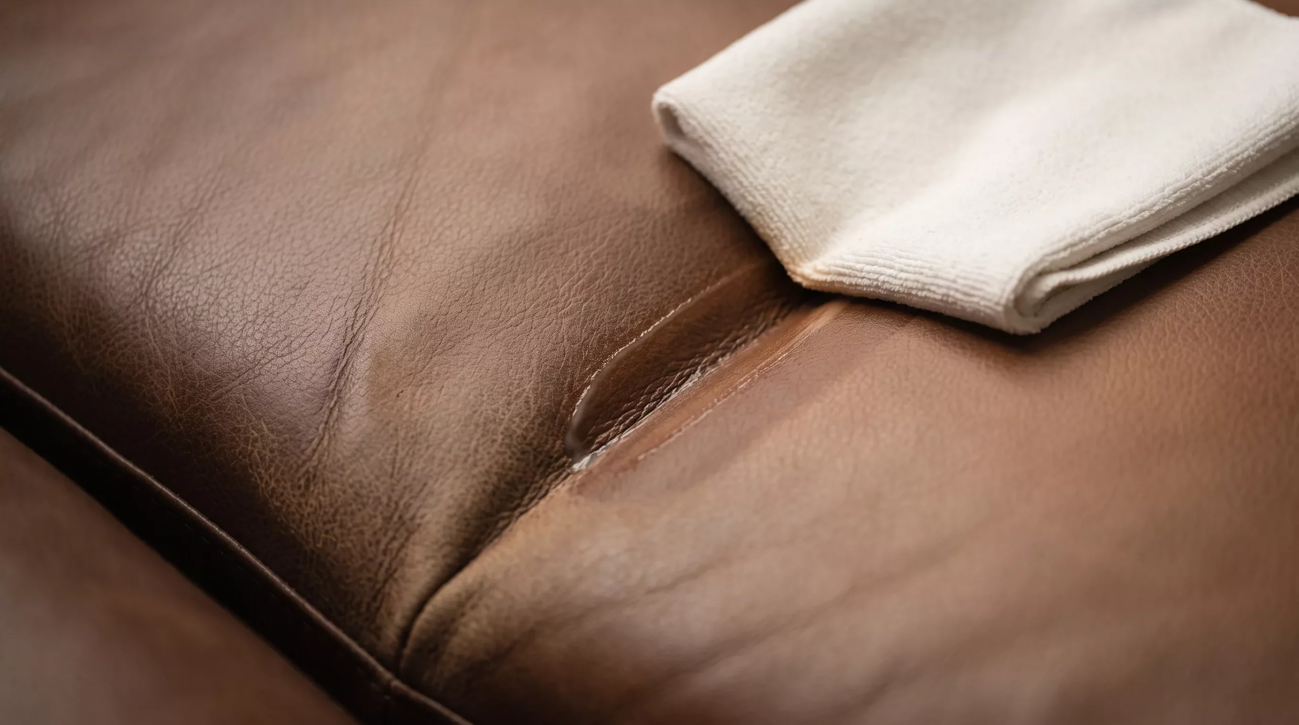 Conditioning the crease of a leather recliner to prevent cracking