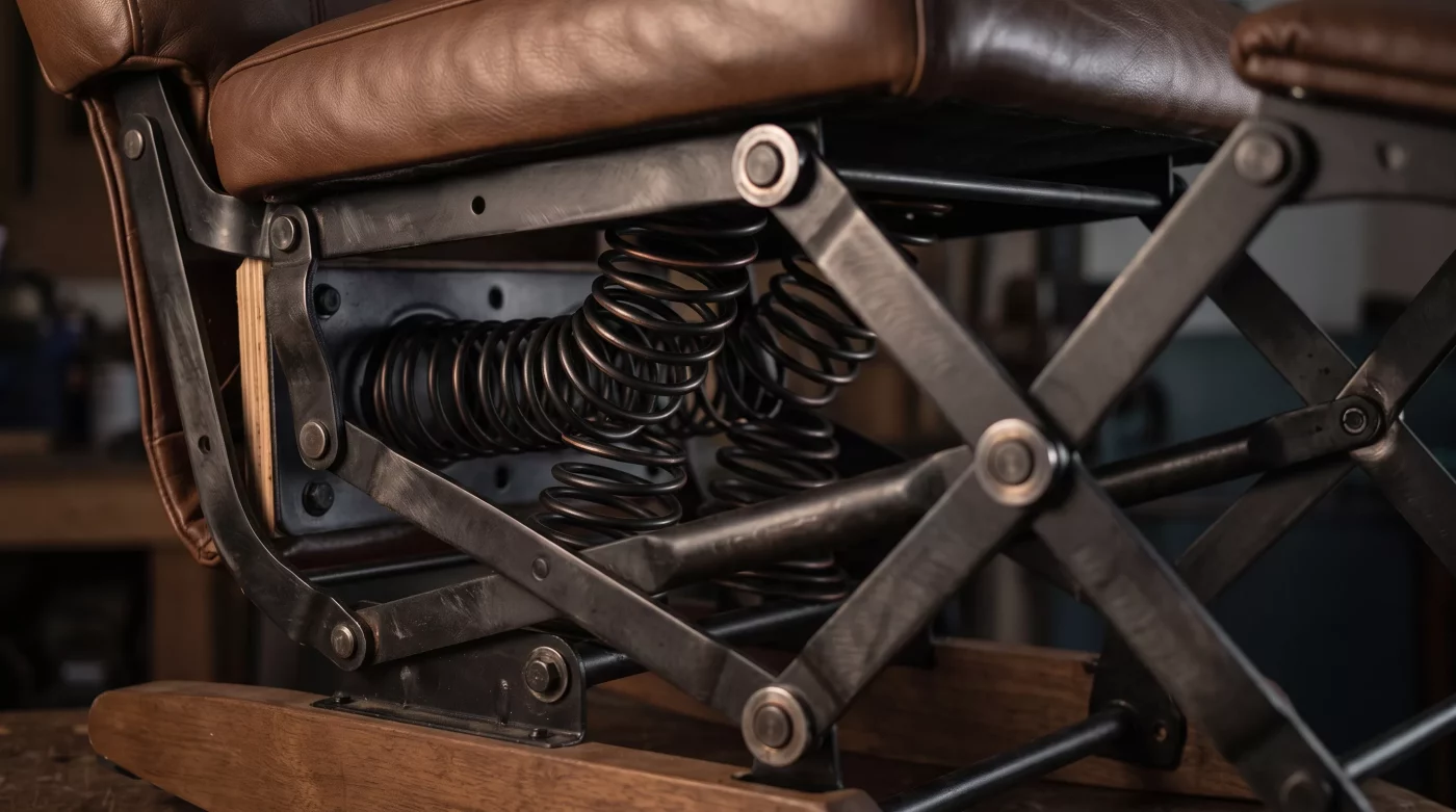 Recliner squeaking when leaning back fixed with silicone lubricant