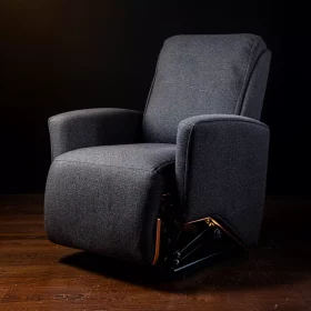 reupholstered recliner with new fabric