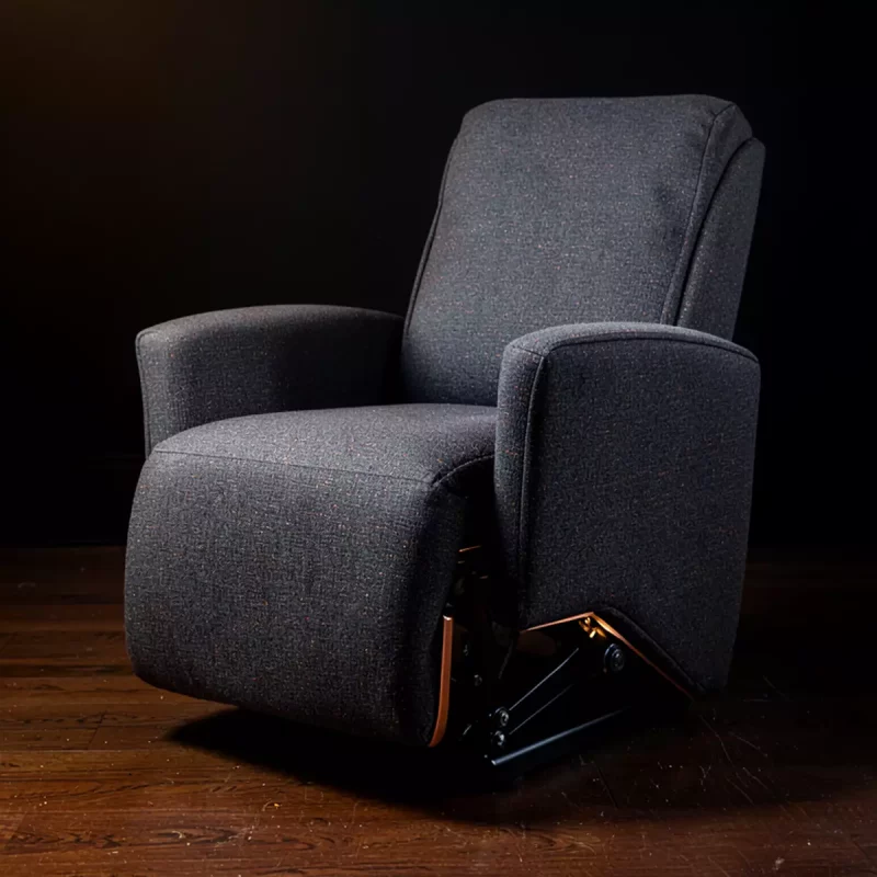 reupholstered recliner with new fabric
