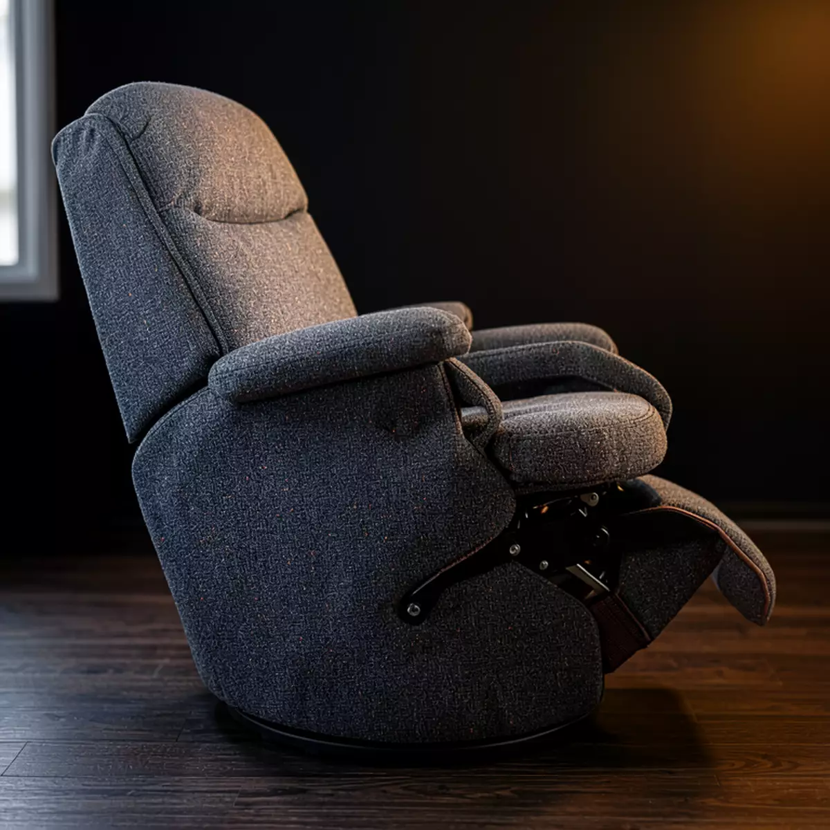 setting the recliner backrest angle and footrest height