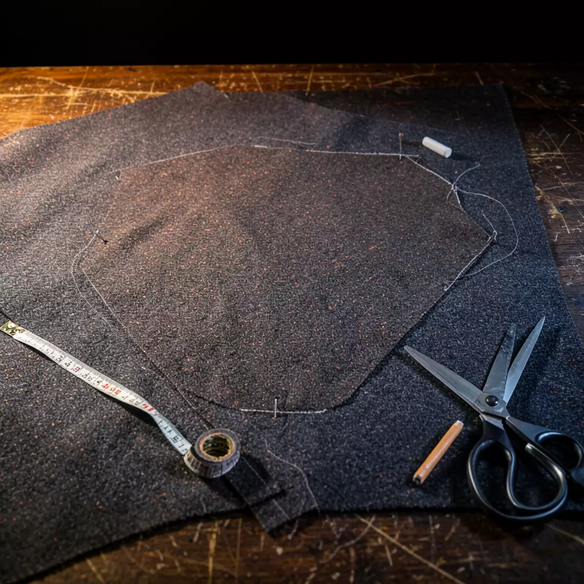 cutting new fabric from an old recliner panel pattern