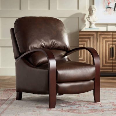 Cooper Legends Faux Leather Chocolate 3-Way Recliner - Elm Lane