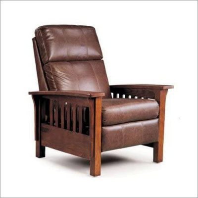 Recliner Lane Furniture Mission High-Leg Recliner in Brown