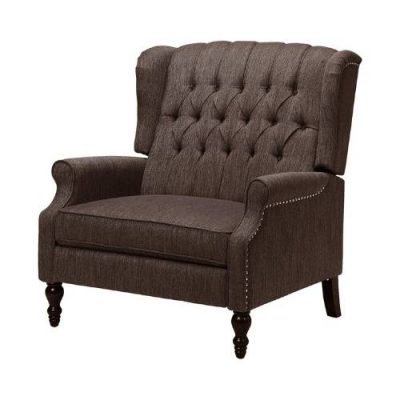 Salome Oversized Tufted Wingback Fabric Push Back Recliner