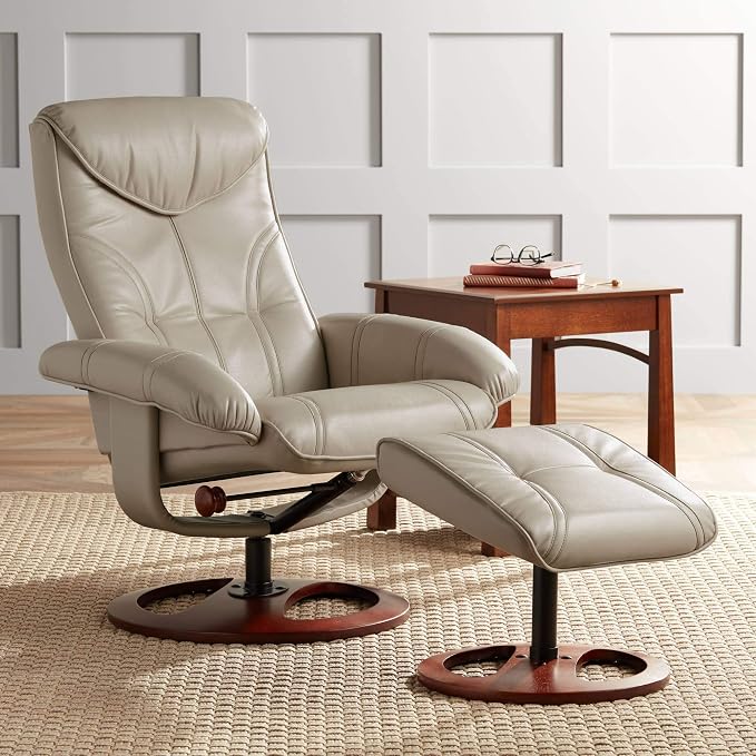 BenchMaster Newport manual swivel recliner with ottoman