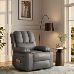GarveeHome Oversized 360 Degree Swivel Recliner Chair with Cup Holder