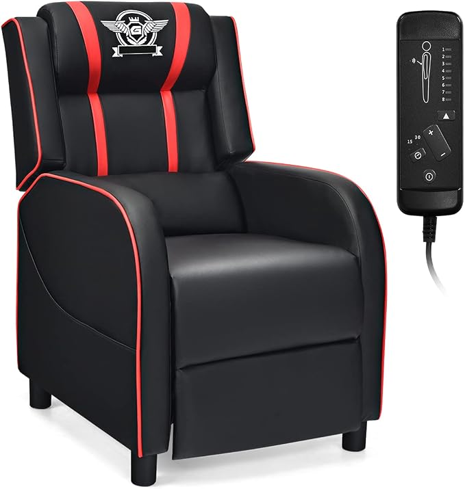 Giantex Gaming Recliner Chair with Massage and Footrest