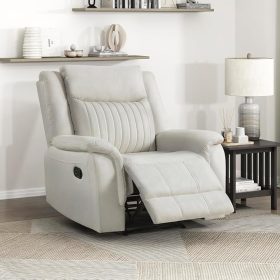 Lexicon Polished Microfiber Wall Hugger Manual Reclining Chair