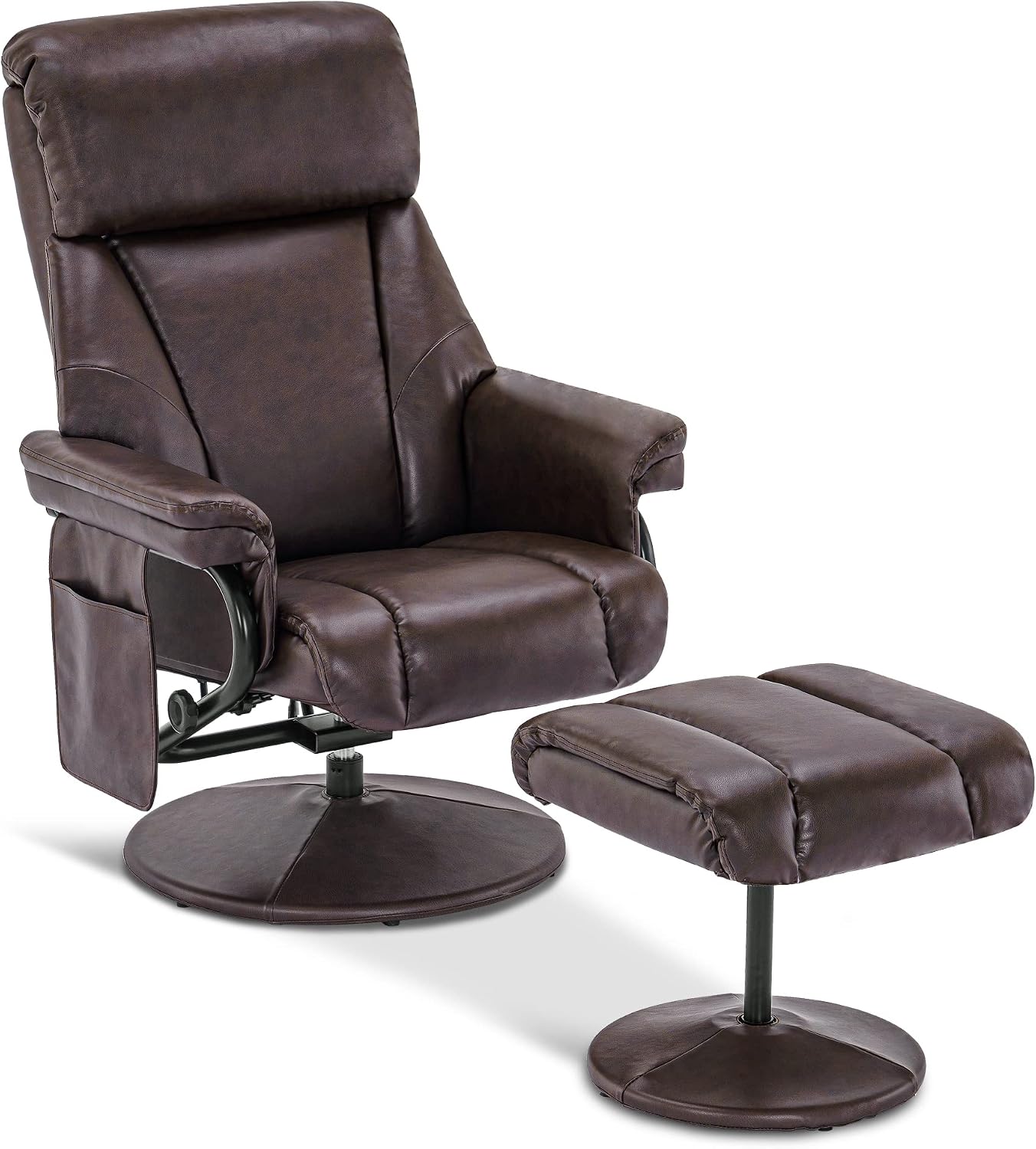 mcombo swivel recliner with ottoman for rv