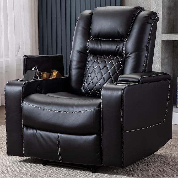 CANMOV power home theater recliner with cup holders for a media room