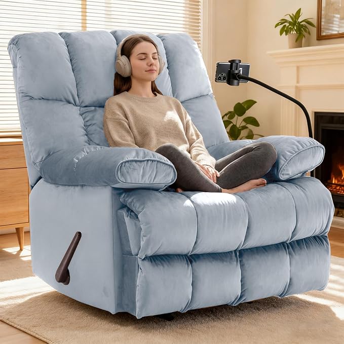 Euthymia oversized manual heavy duty recliner rated 400 pounds