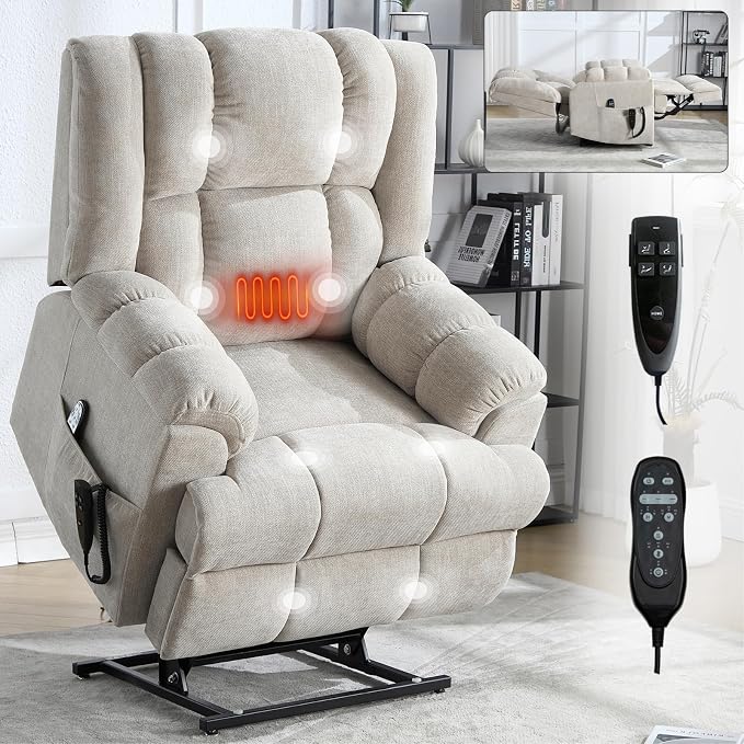 JULYFOX lay flat heavy duty lift chair for seniors