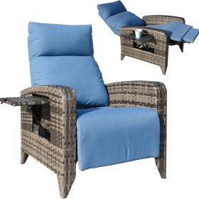 ZZW upgraded outdoor recliner chair wicker patio recliner