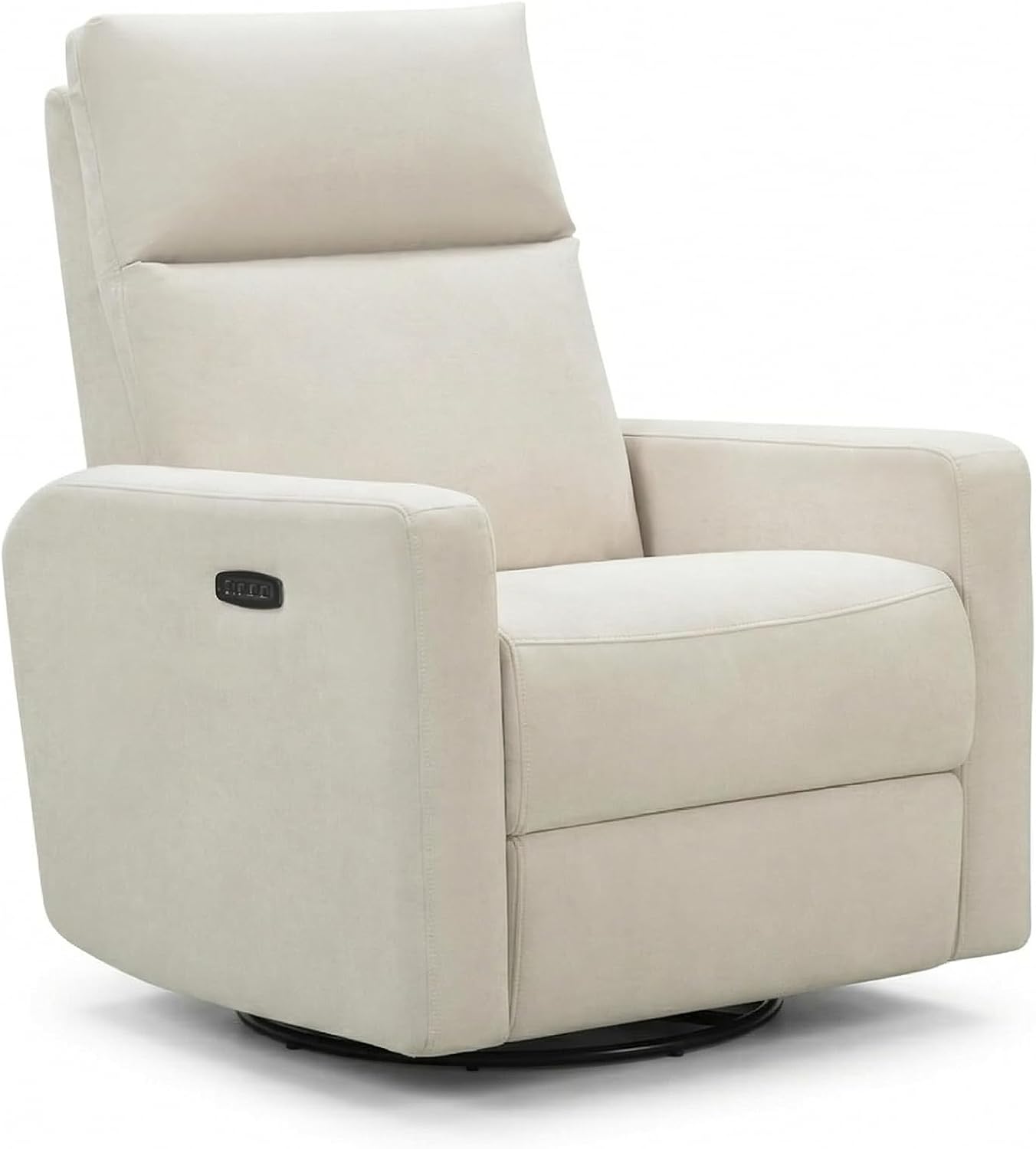 Nurture and The Glider Plus power nursery recliner with adjustable power lumbar support